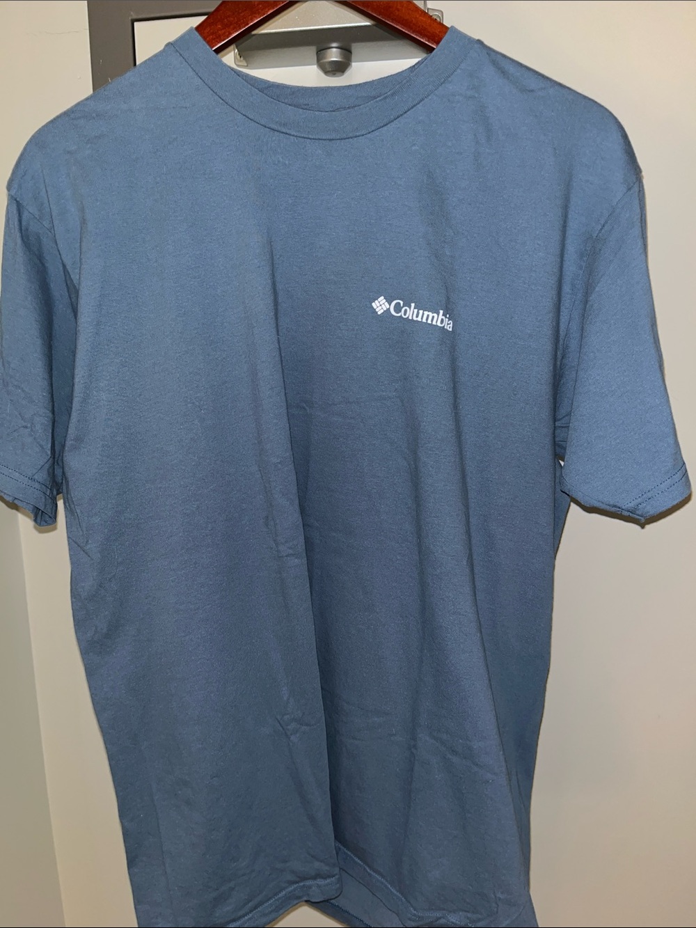 Columbia Short Sleeve Logo Tee — Dusty Blue